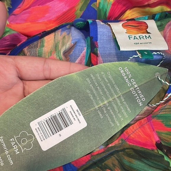 NWT Farm Rio Banana Mix Tiered Midi Dress - Picture 6 of 11